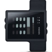 Nooka Unisex Zub Zayu LCD Polyurethane Watch - Black Rubber Strap - Black Dial - ZUB ZAYU BK