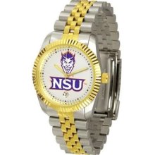 Northwestern State University Men's Two Tone Gold Dress Watch
