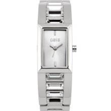 Oasis Women's Quartz Watch With Silver Dial Analogue Display And Silver Bracelet B1121