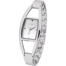 Oasis Women's Quartz Watch With Silver Dial Analogue Display And Silver Bracelet B719