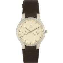 Obaku By Ingersoll Gents Cream Dial Brown Leather Strap Watch