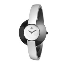 Obaku Women's V135LBIRW White Calf Skin Quartz Watch with Silver ...