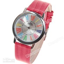 Odo Women's Watch With Round Quartz Analog Dial 17mm Leather Watchba