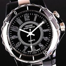 Ohsen Plastic Band Led Color Light Quartz Sport Watch