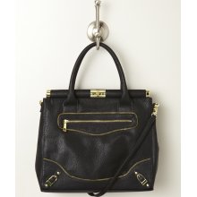 Olivia + Joy Miss Priss Vinyl Zipper Satchel