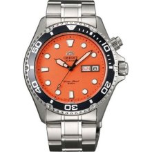Orient EM6500AM Men's Ray Stainless Steel Orange Dial Automatic D ...