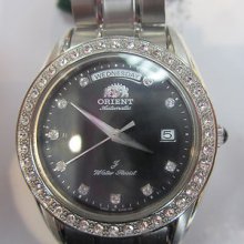 Orient Japan Men's Watch Automatic 21 Jewels All Stainless S Crystal Black Dial