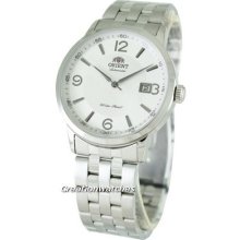 Orient Symphony Automatic Steel Textured White Dial Er2700cw Mens Watch