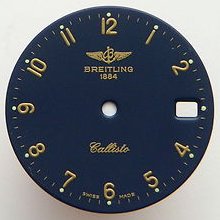 Original Vintage Breitling Callisto Blue Watch Dial