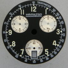 Original Vintage Hamilton Chronograph Watch Dial Eta 251 261 Caliber Men's