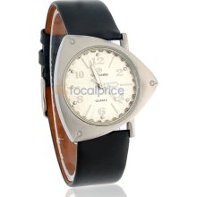 Os.Danon Stylish Women's Crystal Decorated Watch with PU Leather Strap (Black)