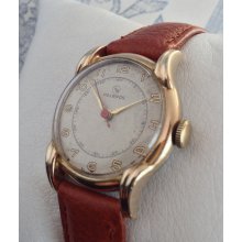 Outstanding 1940s Helbros 17 Jewel Art Deco vintage mens gold filled sports Swiss watch