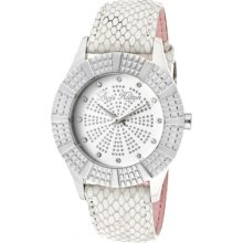 Paris Hilton Women's Heiress White Crystal White/Silver Glitter Dial W