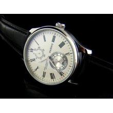 Parnis 43mm Power Reserve/white Dial Automatic X037