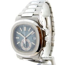Patek Philippe Mens Nautilus 5980 Steel Automatic Chronograph Jewels In Time