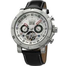 Perigaum Mens Endeavor 35 Jewel Automatic Silver Dial Stainless Steel Watch