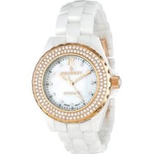 Peugeot PS4892WR White Dial Crystal Ceramic Women's