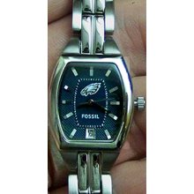 Philadelphia Eagles Fossil Ladies Watch Womens Three Hand Date Cushion Nfl1189