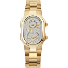 Philip Stein Large Case Quartz Gold tone Stainless Steel 2GP-MWG-SSGP