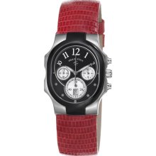 Philip Stein Watches Philip Stein Women's Signature Black Dial Red Lea