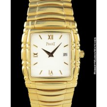 Piaget Tanagra 18k Gold Bracelet Roman Numerals Date