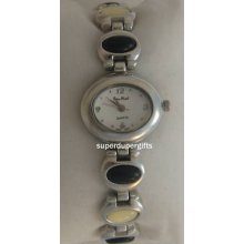 Pierre Nicol Silver Tone Stone Ladies Watch -