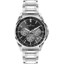 Pierre Petit Men's P-786D Serie Le Mans Black Dial Stainless-Stee ...
