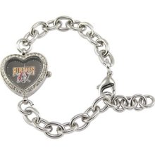Pittsburgh Pirates Ladies Silver Heart Watch