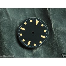 Plain Milsub Watch Dial For Eta 2824 / 2836 Movement W/o Date Orange Lume t < 25