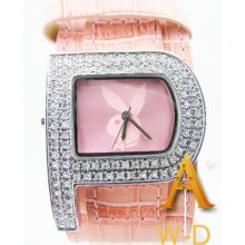 Playboy Ladies Leather Cuff Watch K4b