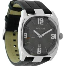 Police Mens Edge Black Leather Strap Watch Cl28.03plx