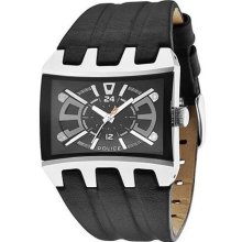 Police Men's PL-13420JS/02A Dimension Stainless-Steel Rectangle L ...