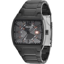 Police Pl-13407jsb-02m Men's District Black Ion Plated Stainless Steel Watch
