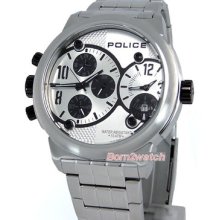 Police Watch Men Viper Dual-time Stainless Steel 51mm Pl-12739jis/04m