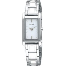 Pulsar Pegf37x1 Silver Watch White Dial & Inserts Uk Seller 2 Year Warranty