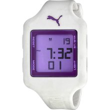 Puma Slide S Purple Digital White Silicone Unisex Watch PU910792001