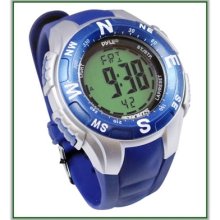 Pyle Pswtn34bl Track Watch, Compass, Chronograph, Pacer, Countdown Timer, Blue