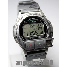 Rare Vintage Casio Db-v300 Voice Recorder Databank 30 Lcd Watch Illuminator Used