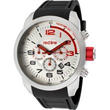 Red Line Overdrive Men's Chronograph Date Rrp $550 Mineral Glass Watch 60000