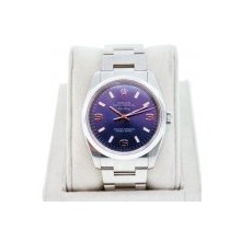 Rolex Airking 114200 Stainless Steel Blue Dial Watch