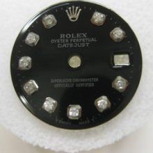Rolex Datejust Ladies Diamond Dial Shinny Black For Stainless Steel