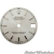 Rolex Dials Datejust Silver Color & Hands White Gold