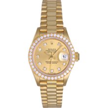 Rolex Ladies President Watch 69178 Genuine Dial & Bezel