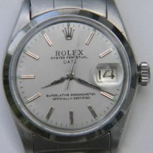 Rolex Mens Watch Ss Oyster Perpetual Date Automatic 26 Jewel