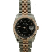 ROLEX ROSE GOLD AND STAINLESS STEEL DATEJUST - MENS