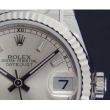 ROLEX - Stainless 31mm MidSize Date-Just Silver Dial 178274