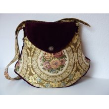 Romantic Bag Purse Brocade Velvet Mix Unique Made Bohemian Victorian Baroque Renaissance Marie Antoinette Fairy Vintage