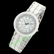 Round Rhinestone Quartz Men's Good Wristwatch