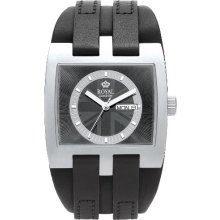 Royal London Men's Quartz Watch With Black Dial Analogue Display And Black Leather Strap 40124-07