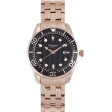 Rudiger Men's Chemnitz Rose Gold IP Coated Stainless Steel Rotati ...